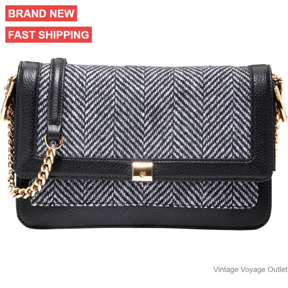 Leather Adjustable Chain Shoulder Bag Convertible Crossbody Spacious Pocket
